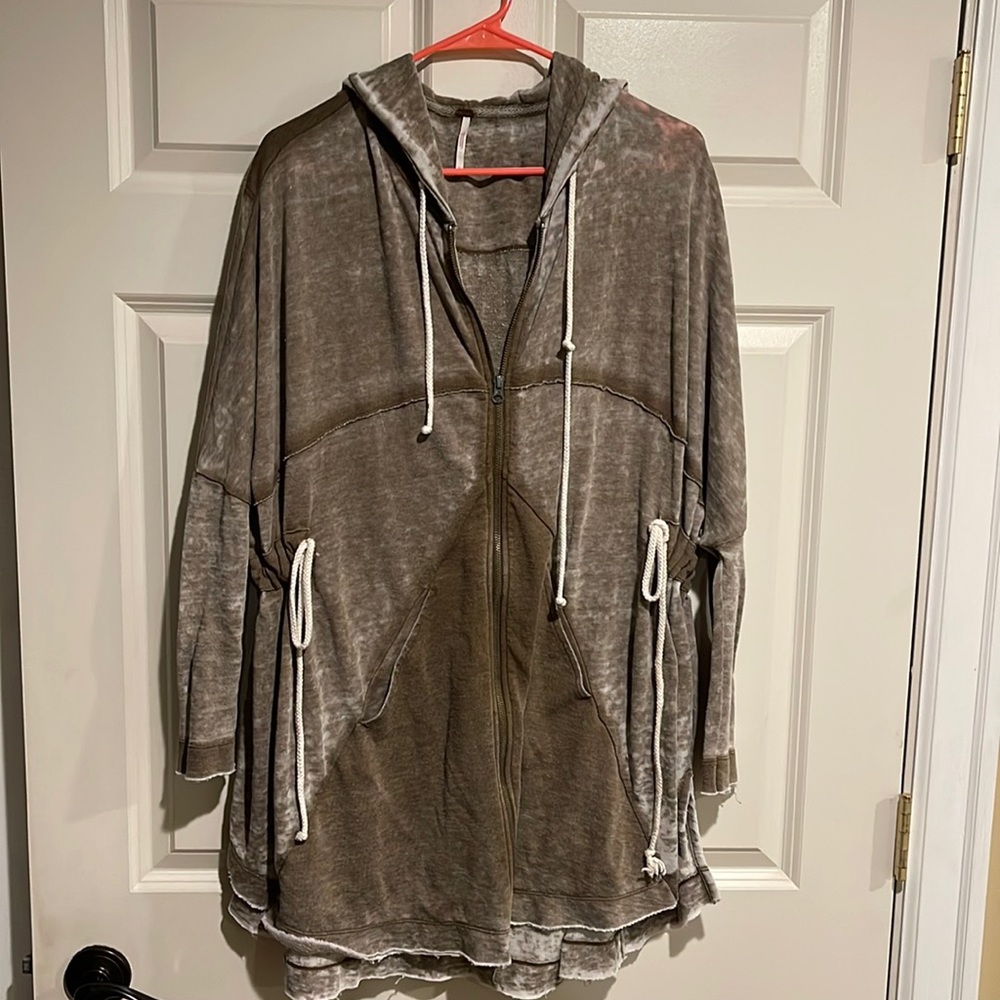 Free People zipped hoodie